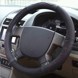 38cm Diameter Luxury PU Leather Car Steering Wheel Cover Car Accessories