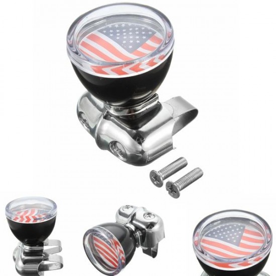 USA Flag Badge Steel Ring Wheel Spinner Suicide Power Knob Handle Universal For Car Truck