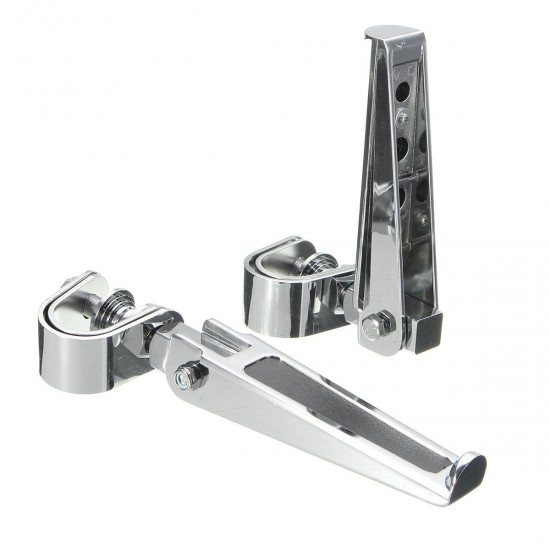1inch 1-1/4inch Universal Highway Motorcycle Chrome Clamp On Foot Pegs For Haley/Honda