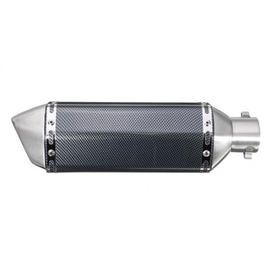 36-51mm Motorcycle Carbon Fiber Exhaust Muffler Pipe Removable Silencer