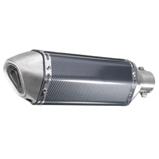 36-51mm Motorcycle Carbon Fiber Exhaust Muffler Pipe Removable Silencer