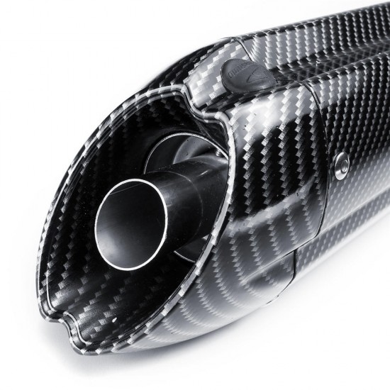 38-51mm 470mm Universal Aluminium Alloy Motorcycle Exhaust Muffler Tip Carbon Style