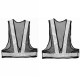 2pcs Black&White Reflective Vest High Visibility Warning Safety Gear 2pcs Black&White Reflective Vest High Visibility Warning Safety Gear