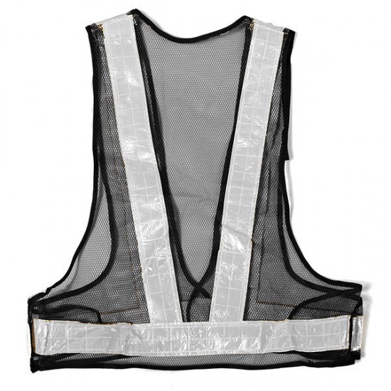 2pcs Black&White Reflective Vest High Visibility Warning Safety Gear 2pcs Black&White Reflective Vest High Visibility Warning Safety Gear