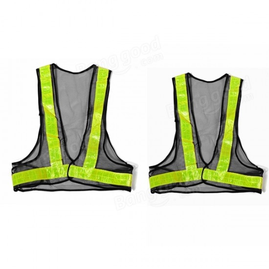 2pcs Black&Yellow Reflective Vest High Visibility Warning Safety Gear 2pcs Black&Yellow Reflective Vest High Visibility Warning Safety Gear