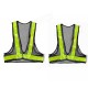 2pcs Black&Yellow Reflective Vest High Visibility Warning Safety Gear