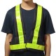 2pcs Black&Yellow Reflective Vest High Visibility Warning Safety Gear