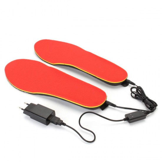 3.7V 1200mAh Electric Heated Shoe Insoles Foot Warmer Heater Feet Battery Warm Socks Ski Boot