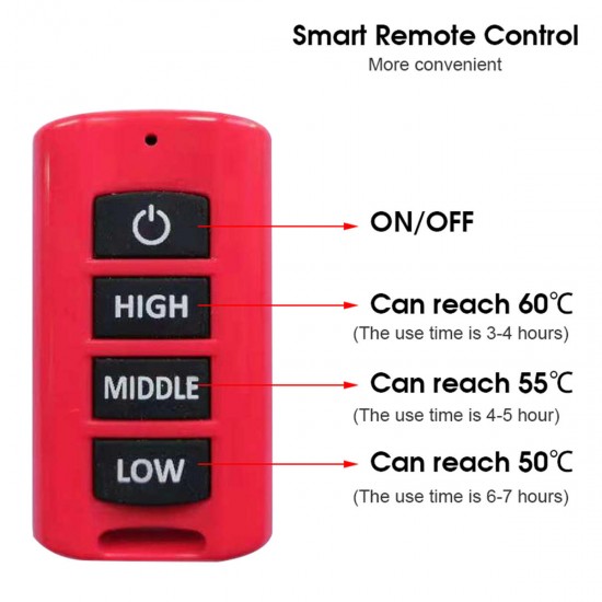 3.7V 1900mAh Electronic Rechargeable Winter Heated Insole Shoe Boot Foot Warmer Heater Pad