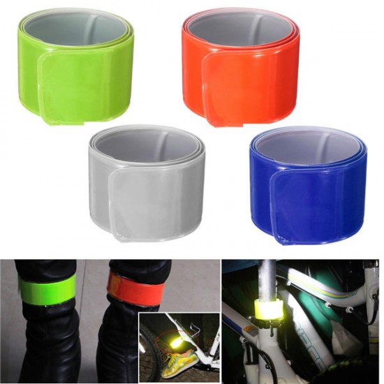 Reflective Ankle Armband Safety Silicon Strap Belt Sports Night Motorcycle Cycling Running