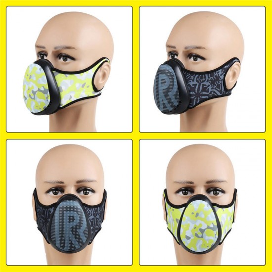 3D PC Anti Fog Haze Dust Face Mask Memory Foam Protein Leather Material 2 Colors