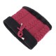 3pcs Women Winter Warm Pom Hat Cap Face Mask Scarf Wool Knit Neck Thickened Plush