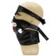 Adjustable Zipper Mouth PU Leather Eyepatch Mask Props