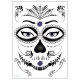 Halloween Cosplay Waterproof Temporary Skull Face Tattoo Sticker Makeup Dress Art Prop