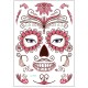 Halloween Cosplay Waterproof Temporary Skull Face Tattoo Sticker Makeup Dress Art Prop
