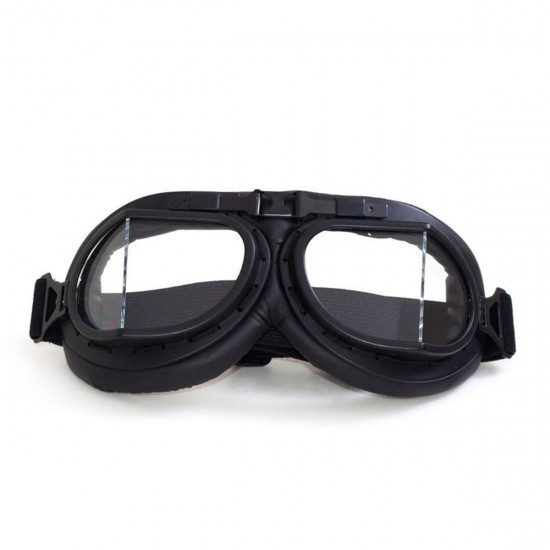 Angled Retro Vintage Motorcycle Helmet Eyewear Goggles Riding Glasses For Harley Cafe Windproof Waterproof