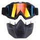 Anti Fog Eyewear Motorcycle Bike Full Face Mask Goggles Len Nose Helmet Shield