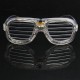 Flashing Blinking LED Light Goggles Slotted Shutter Shades Glow Glasses For Costume Party
