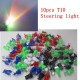 10PCS T10 1W 25LM Bulb Motorcycle Steel Ring /Instrument/Fog Lamp DC 12V Car Auto Colorful Lights