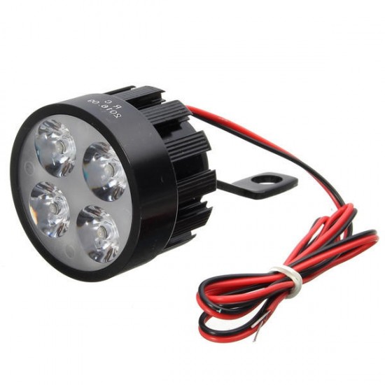 10V-85V DC 12W LED Light Motorcycle Scooter Bicycle Rear View Mirror Lamp Handlebar