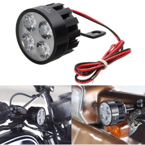 10V-85V DC 12W LED Light Motorcycle Scooter Bicycle Rear View Mirror Lamp Handlebar
