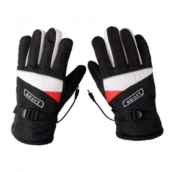 12V/48V/60V Waterproof Electric Heated Gloves Winter Inner Warmer Motorcycle Ski Racing