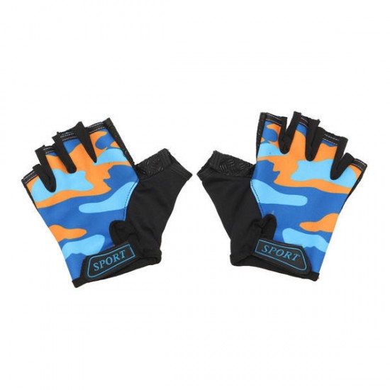 Medium Finger GlovesKids Half Soft Finger Gloves For Racing 4-10 Years Children