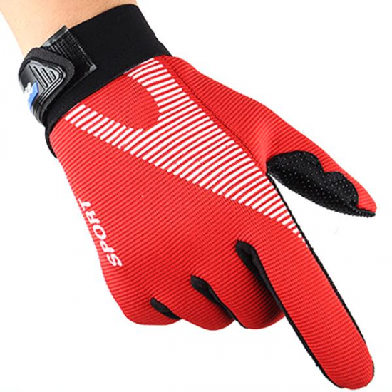 Motorcycle Full Finger Gloves Riding Skiing Climbing Cycling Sport Anti-skidding Red