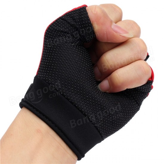 Motorcycle Half Finger Cycling Gloves Bike Bicycle Outdoor Sport S M L XL Red