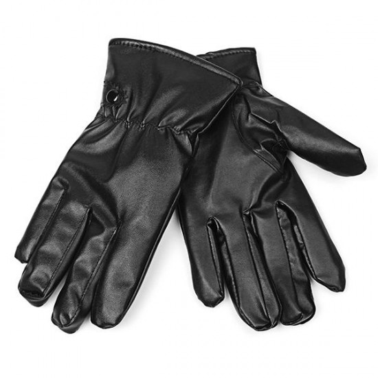 One Pair Winter Warm Touch Screen Motorcycle Waterproof PU Leather Gloves