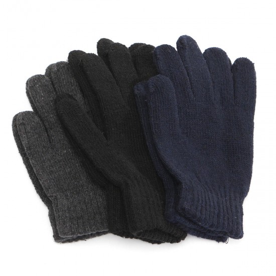 Unisex Woolly Knitted Full Finger Gloves Winter Warmer Thermal Mittens