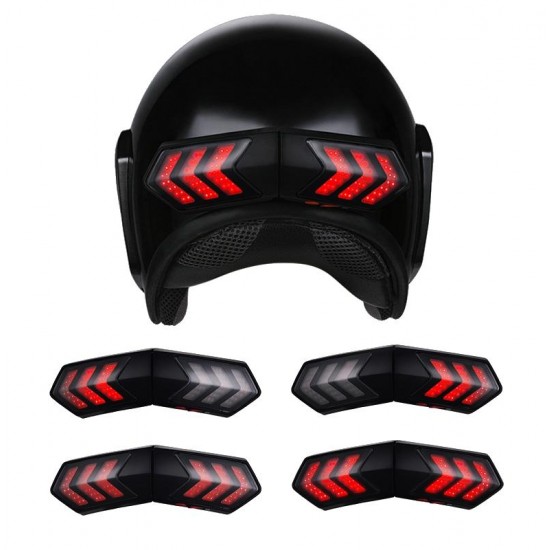 12V Wireless Motorcycle Helmet LED Brake Turn Signal Light Indicators
