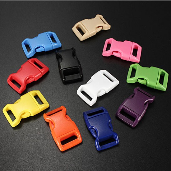 15mm Plastic Contoured Side Release Buckles Bags Belt Fastener