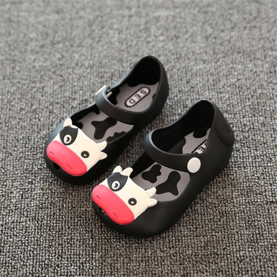 Baby Toddler Kids Children Mini Beach Summer Jelly Fish Mouth Sandals Cow Cattle Rainy Rubber Anti Slip Shoes