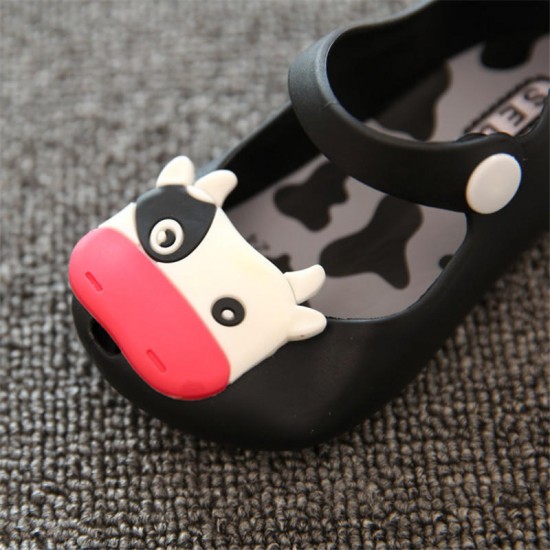 Baby Toddler Kids Children Mini Beach Summer Jelly Fish Mouth Sandals Cow Cattle Rainy Rubber Anti Slip Shoes