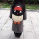 Kindergarten Children Cartoon Penguin Backpack Canvas Crossbody Bag Two Size