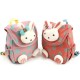 Kindergarten Kids Lovely Cartoon Cotton Backpack Walking Safety Harness Bag