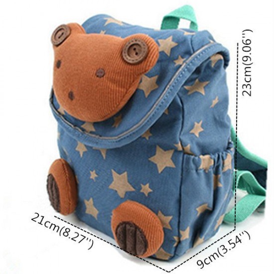 Kindergarten Kids Lovely Cartoon Cotton Backpack Walking Safety Harness Bag