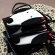 Cartoon Cute White and Black Dog Shoulder Bags Crossbody Bags