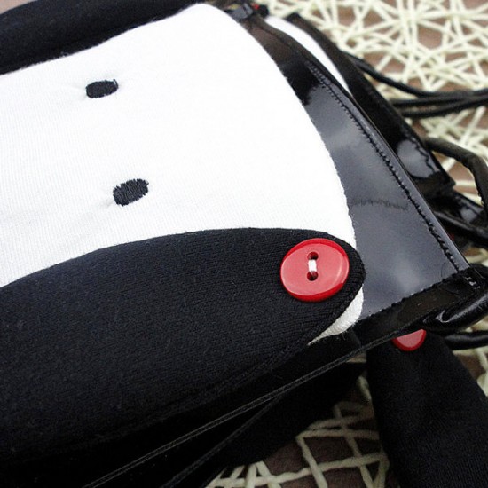 Cartoon Cute White and Black Dog Shoulder Bags Crossbody Bags