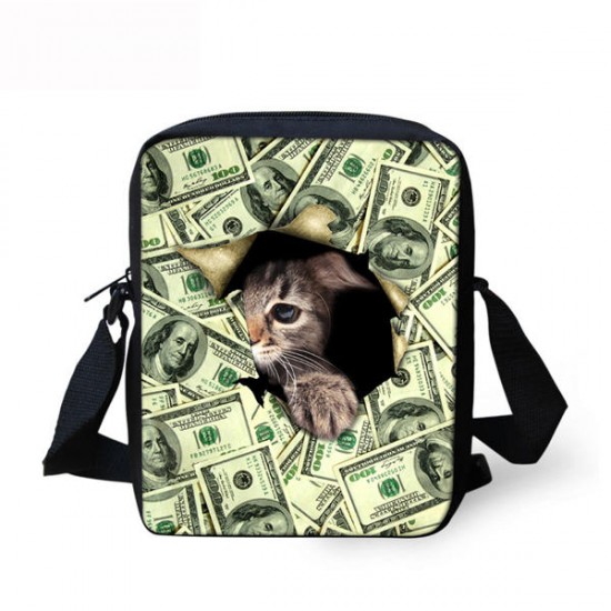 Kids Polyester Cat Dog Outdoor Small Shoulder Crossbody Bag