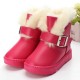 Baby Children Fur Snow Ankle Boots Waterproof Leather Shoes