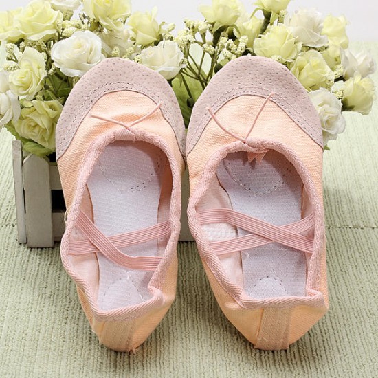 Ballet Dance Gymnastics Shoes Girl Soft Women Canvas Fitness Slippers