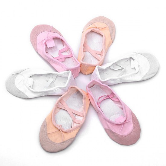 Ballet Dance Gymnastics Shoes Girl Soft Women Canvas Fitness Slippers