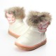 Children Girls Real Rabbit Fur Pu Leather Shoes Winter Warm Snow Boots Children Girls Real Rabbit Fur Pu Leather Shoes Winter Warm Snow Boots