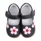 Cute Flower Artificial Leather Hook Loop Girls Dress Shoes