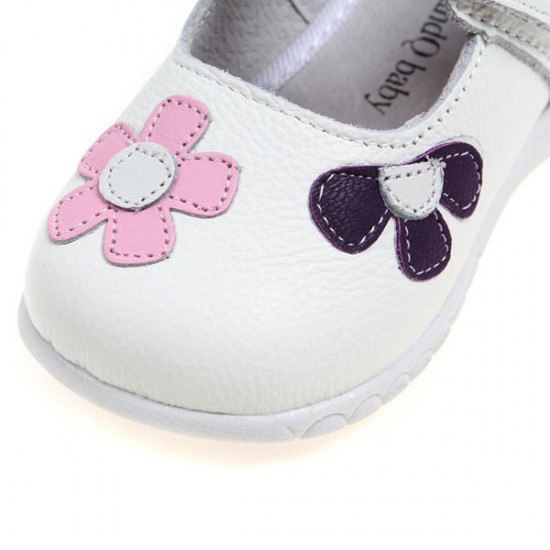 Cute Flower Artificial Leather Hook Loop Girls Dress Shoes Cute Flower Artificial Leather Hook Loop Girls Dress Shoes
