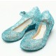 Frozenly Elsa Princess Crystal Hole Sandals Girls Cosplay Girl Shoes Blue