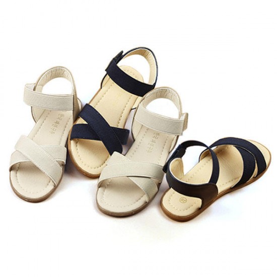 Girls Summer Roman Sandals Princess Dress Shoes Kids Beach Breathable Open Toe Flats Children Causal