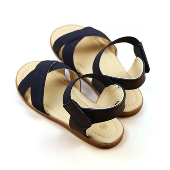 Girls Summer Roman Sandals Princess Dress Shoes Kids Beach Breathable Open Toe Flats Children Causal